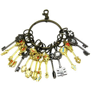 Lot of 16 Zodiac Skeleton Keys, Sign and Symbols w/ Keyring Fob Astrology